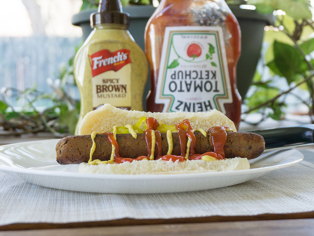 No Evil The Stallion sausage on a bun