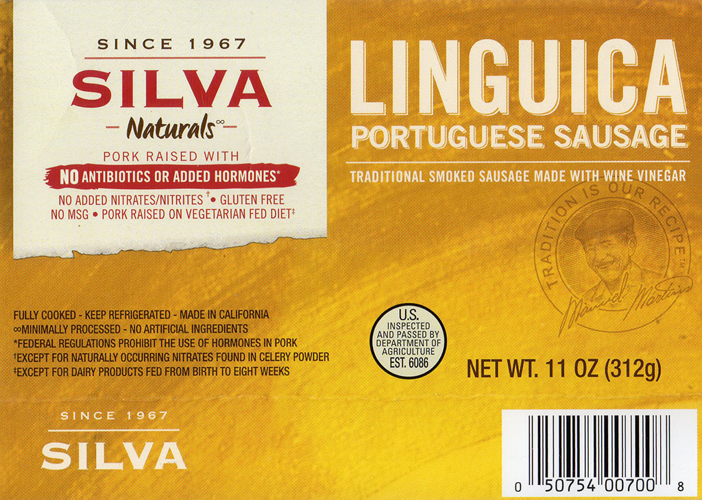 Silva Linguica Portugese Sausage package front