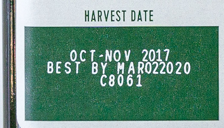 California Olive Ranch Extra Virgin Olive Oil harvest date and best buy