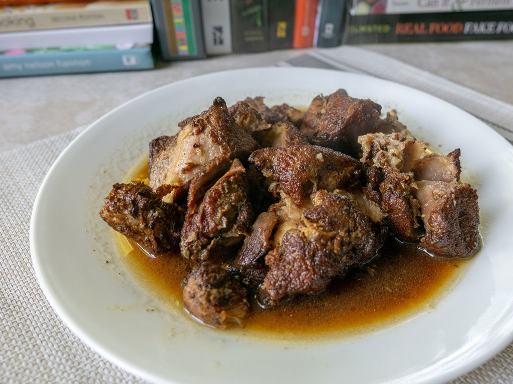 Kroger Pork Carnitas cooked and plated