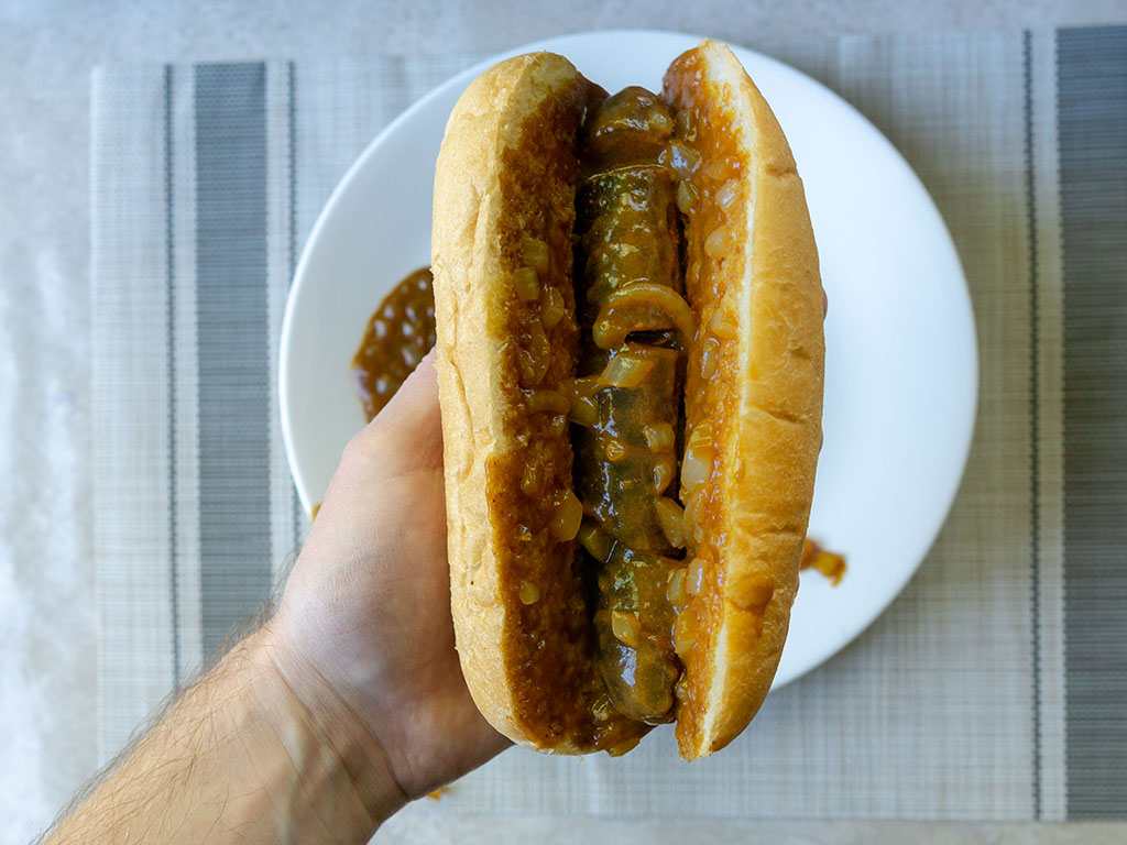 Currywurst with Field Roast Frankfurter