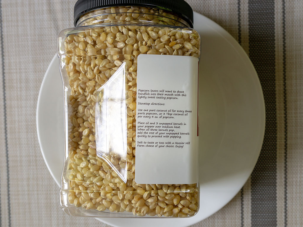 Hoosier Hill Farm Gourmet Original White Popcorn cooking instructions