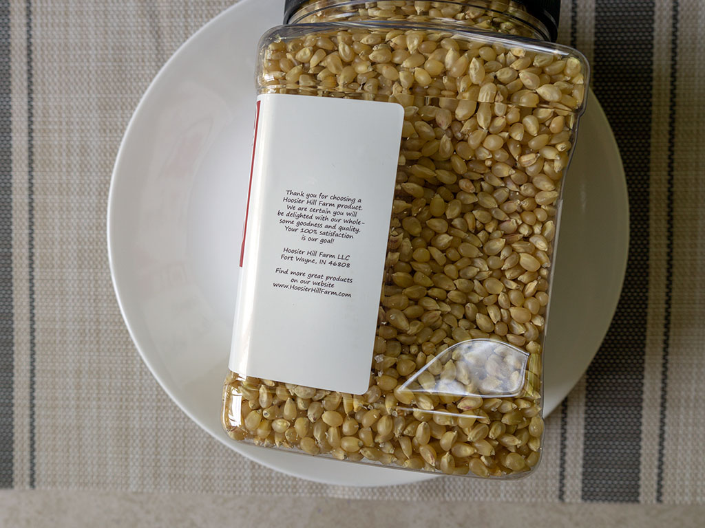 Hoosier Hill Farm Gourmet Original White Popcorn side package