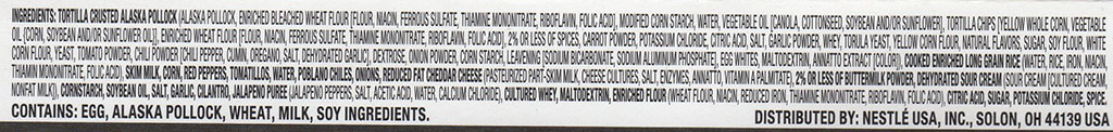 Lean Cuisine Tortilla Crusted Fish - ingredients