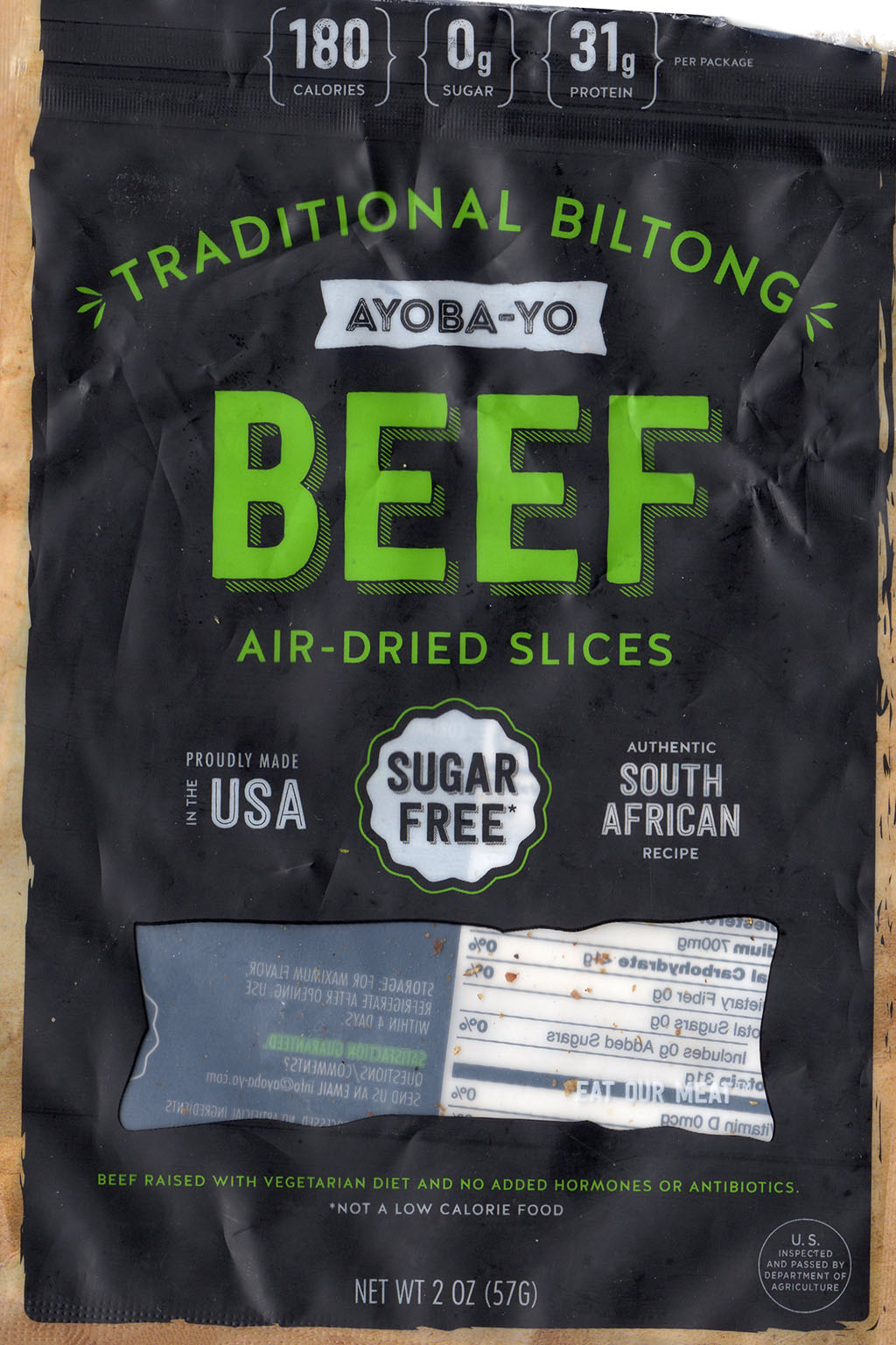 Ayoba-Yo Traditional Biltong Beef Slices package front