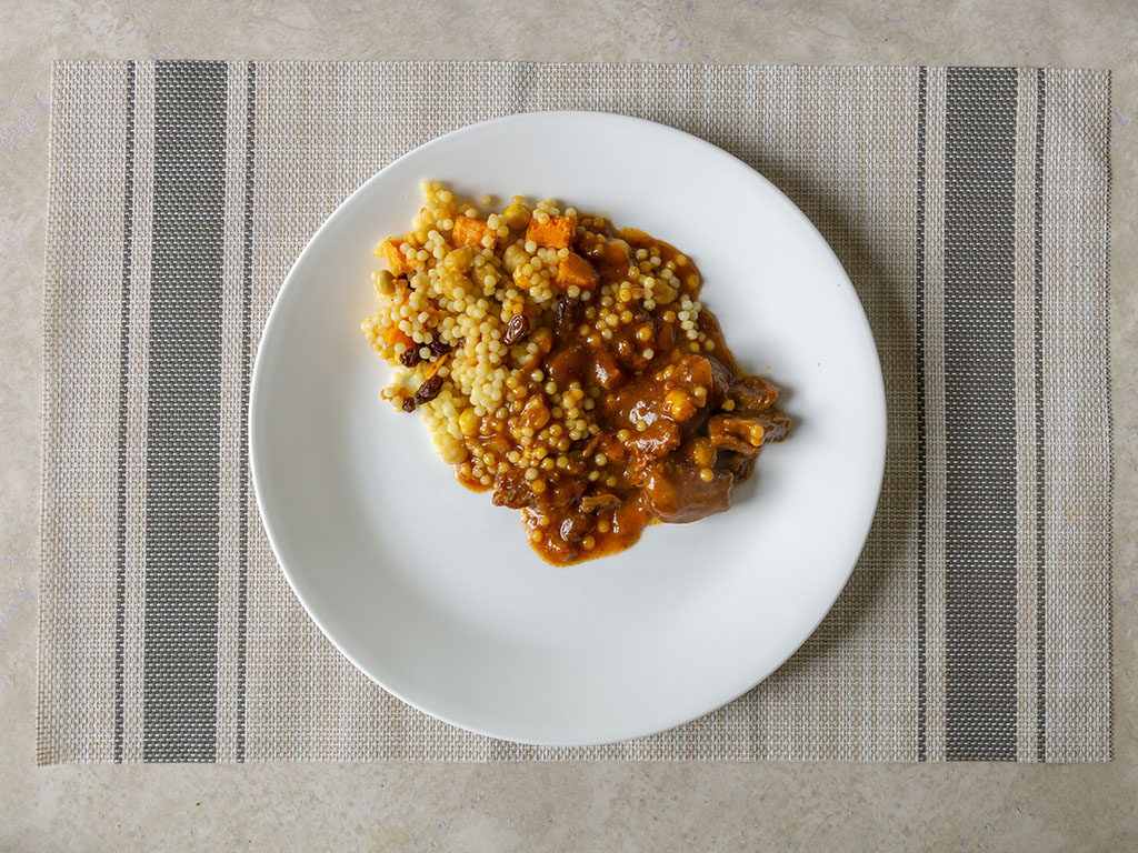 Lean Cuisine Marketplace Moroccan-Style Spiced Beef - cooked and plated