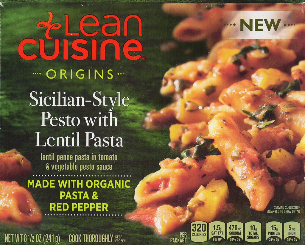 Lean Cuisine Origins Sicilian-Style Pesto With Lentil Pasta package front