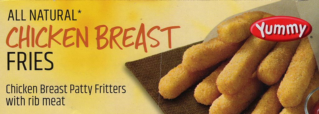 Yummy Chicken Breast Fries packaging side