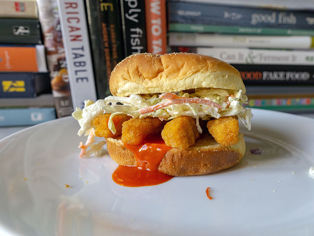 Yummy Chicken Breast Fries with slaw