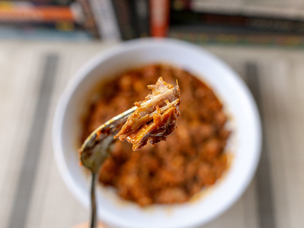 Cochinita Pibil pork close up