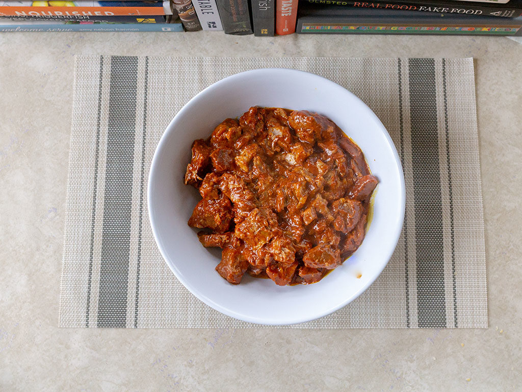 Cochinita Pibil cooked pork plated