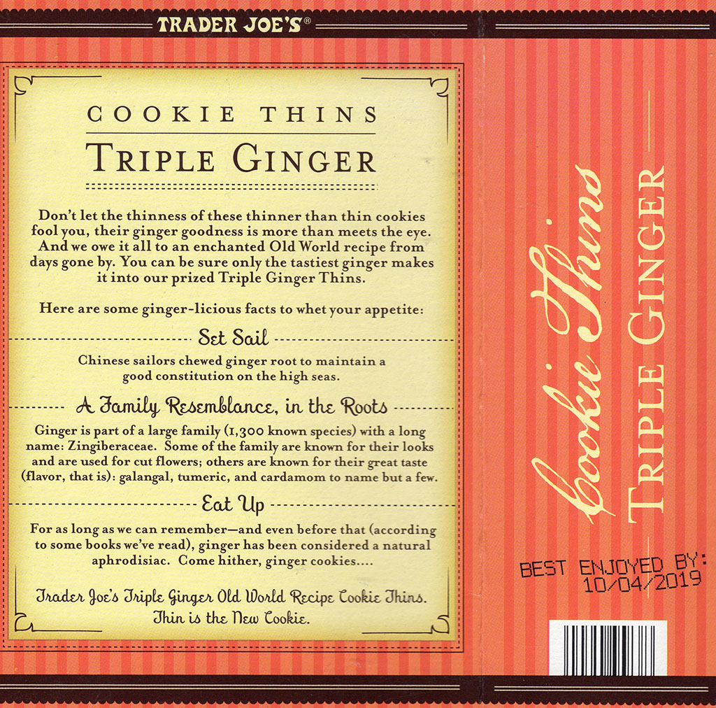 Review Trader Joe’s Triple Ginger Cookie Thins Shop Smart