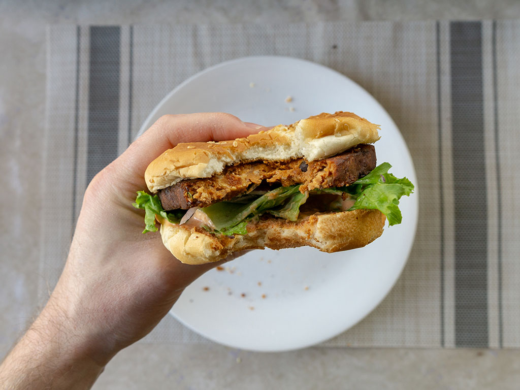 MorningStar Farms Tex Mex Burger cooked interior