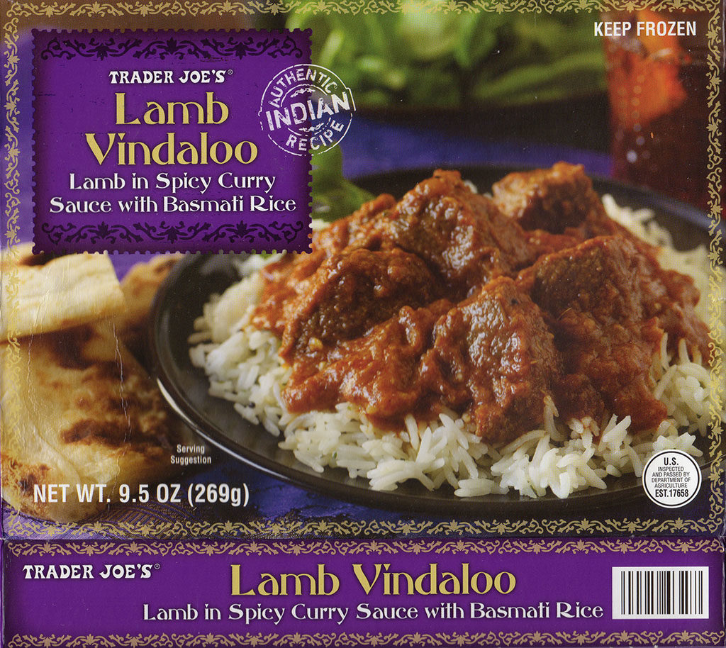 Trader Joe's Lamb Vindaloo package front