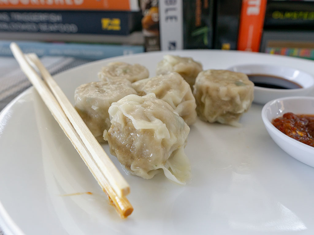 Trader Joe's Pork Shu Mai - cooked close up