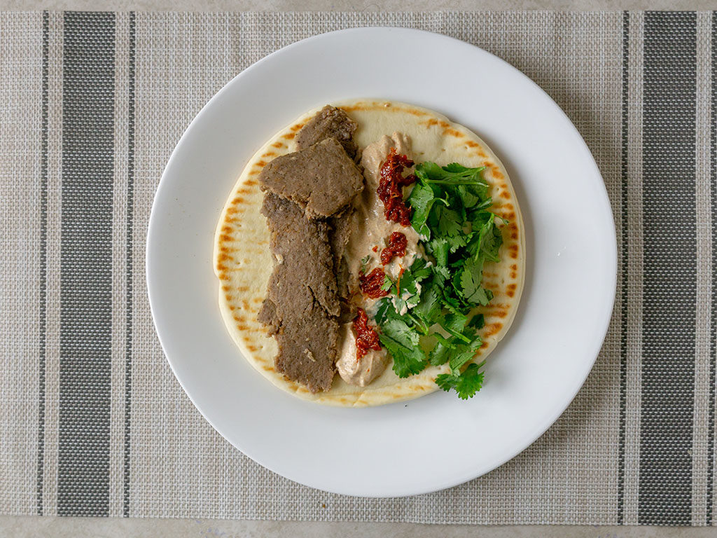 Trader Joe's Gyro with Indian toppings