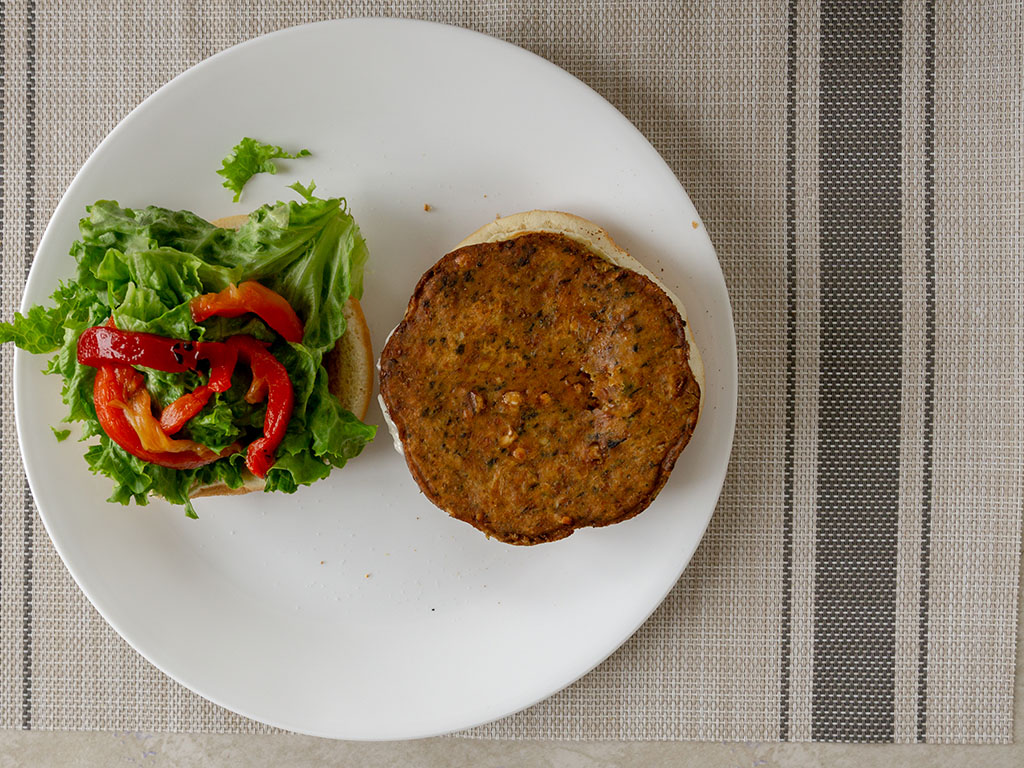 MorningStar Farms Falafel Burger cooked