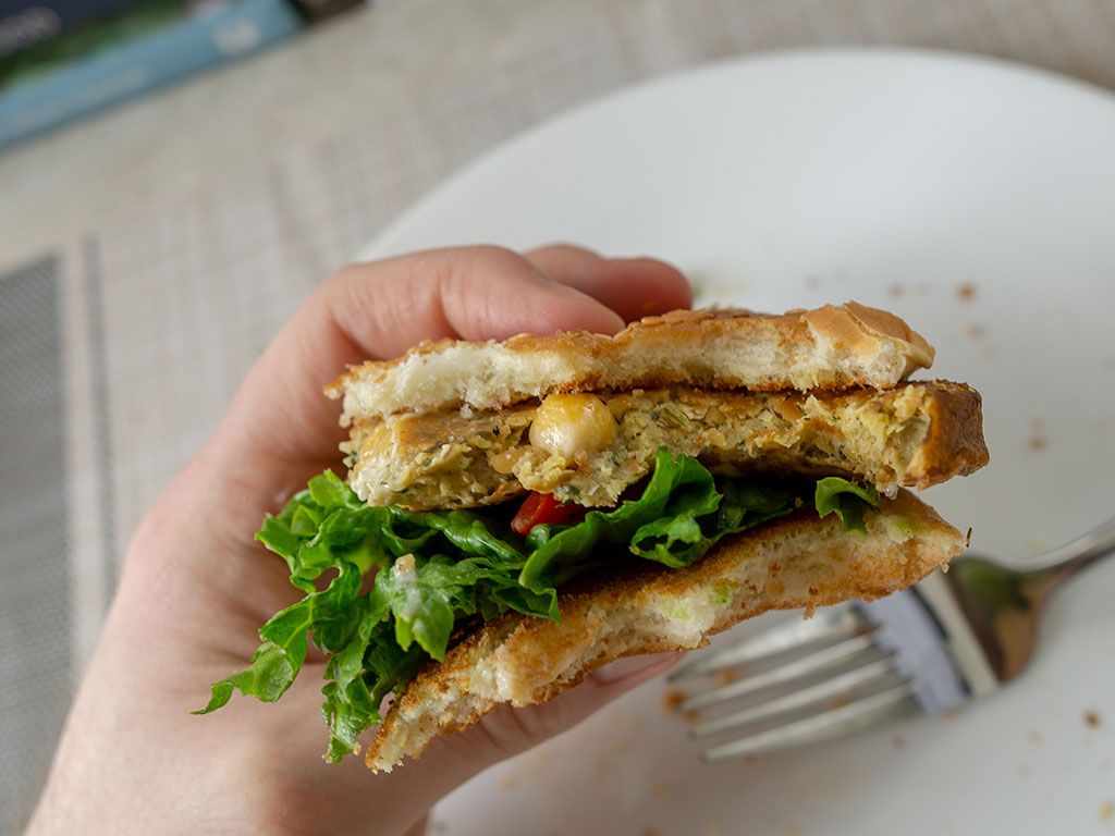 MorningStar Farms Falafel Burger inside view