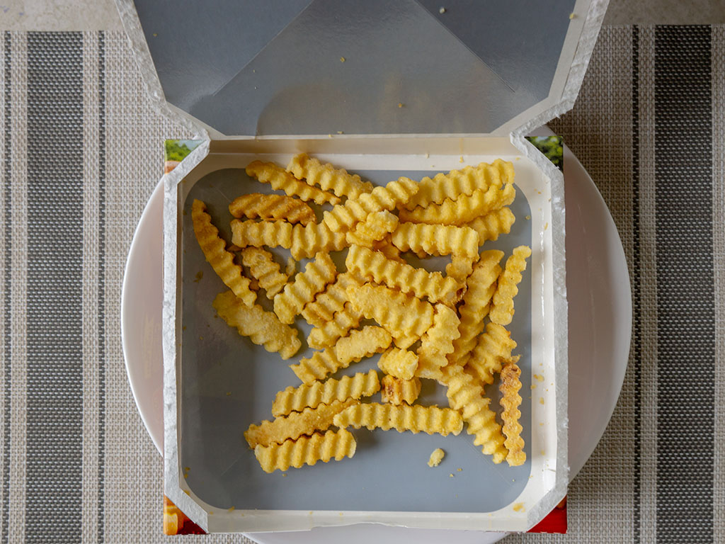 Ore-Ida Extra Crispy Crinkle French Fries crisping box