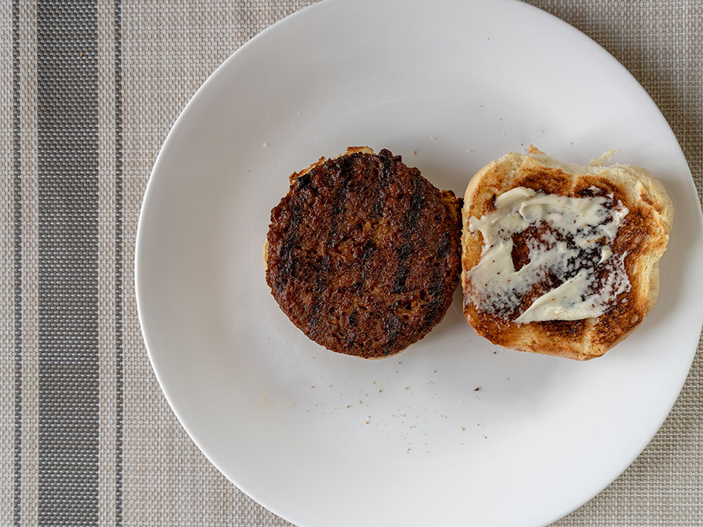 365 Plant Based Smoky And Spicy Burgers cooked