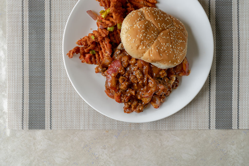 Beyond Meat Beef Crumbles sloppy joe two