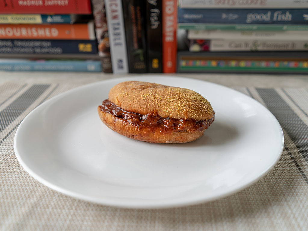 Great Value BBQ Pork Rib Sandwiches cooked and plated