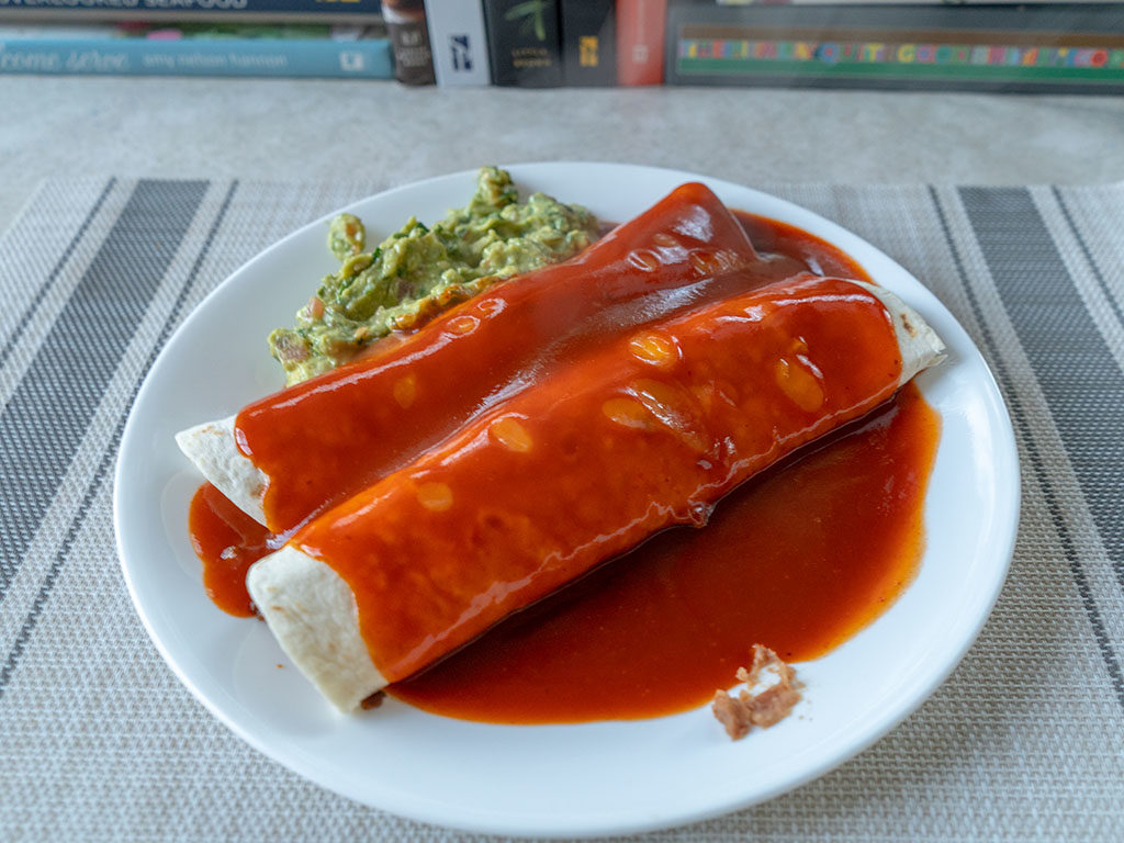 Rosarita Enchilada Sauce covered enchiladas