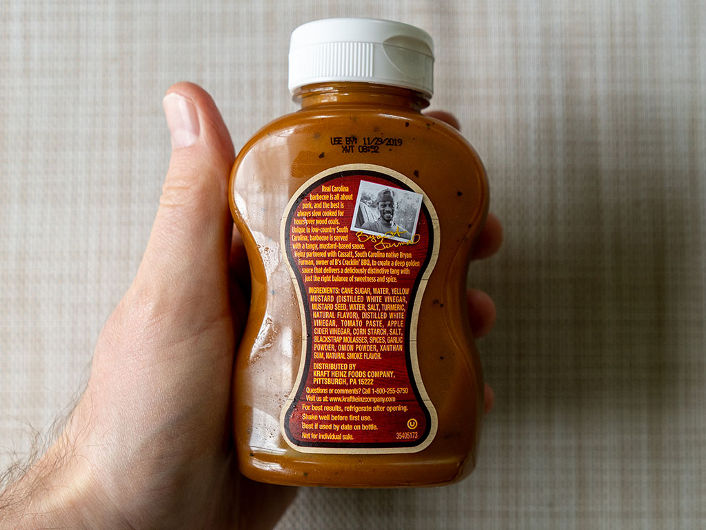 Heinz BBQ Sampler Pack - Carolina BBQ Sauce back