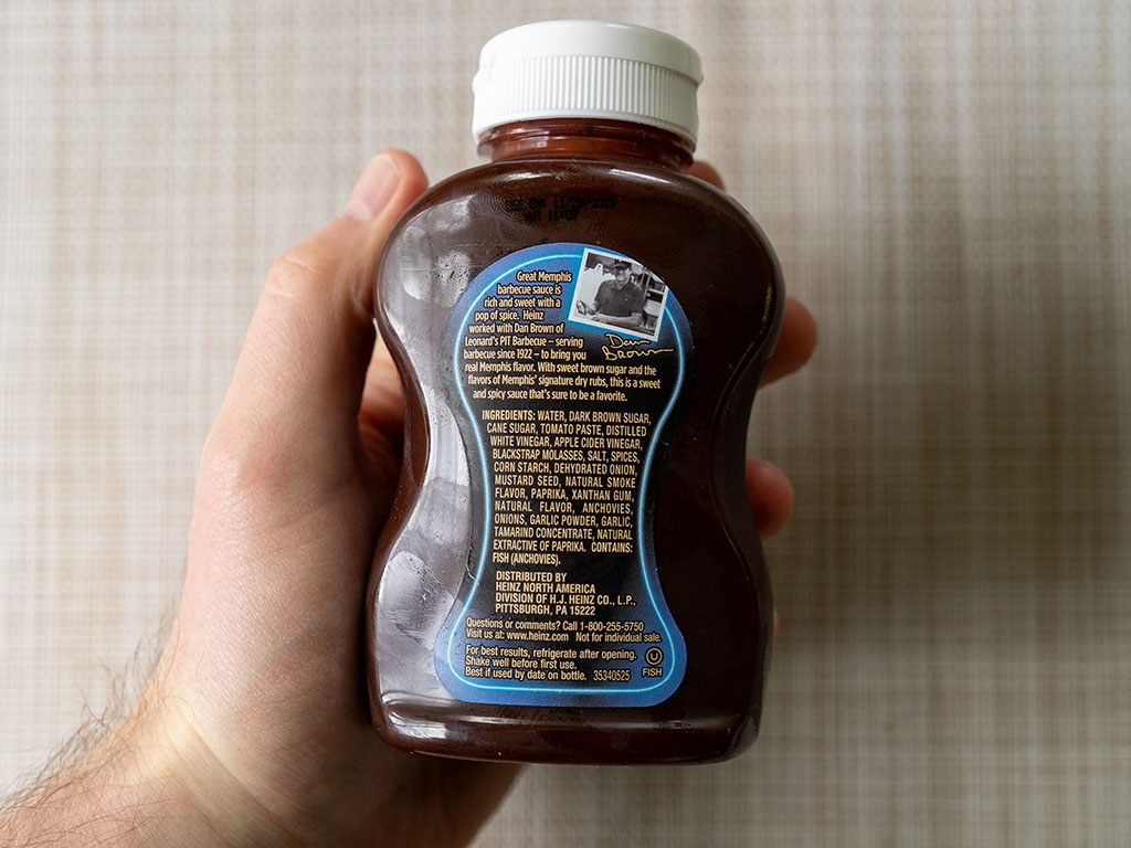 Heinz BBQ Sampler Pack - Memphis BBQ Sauce back