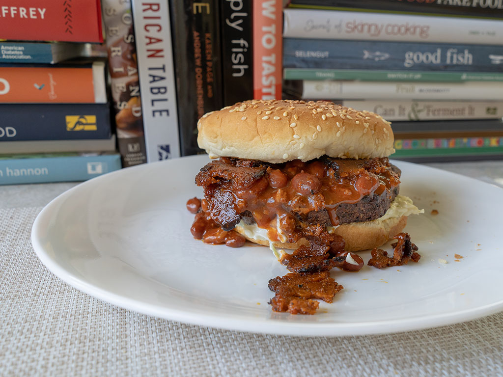 MorningStar Farms Veggie Lovers Vegan Burgers bacon chilli burger