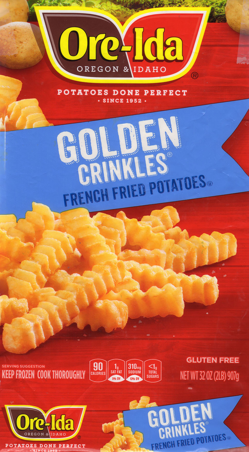 Ore-Ida Golden Crinkles French Fried Potatoes package front
