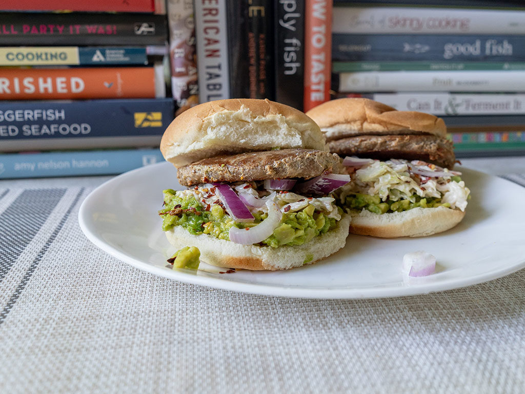 Diestel Turkey Burgers guacamole burger