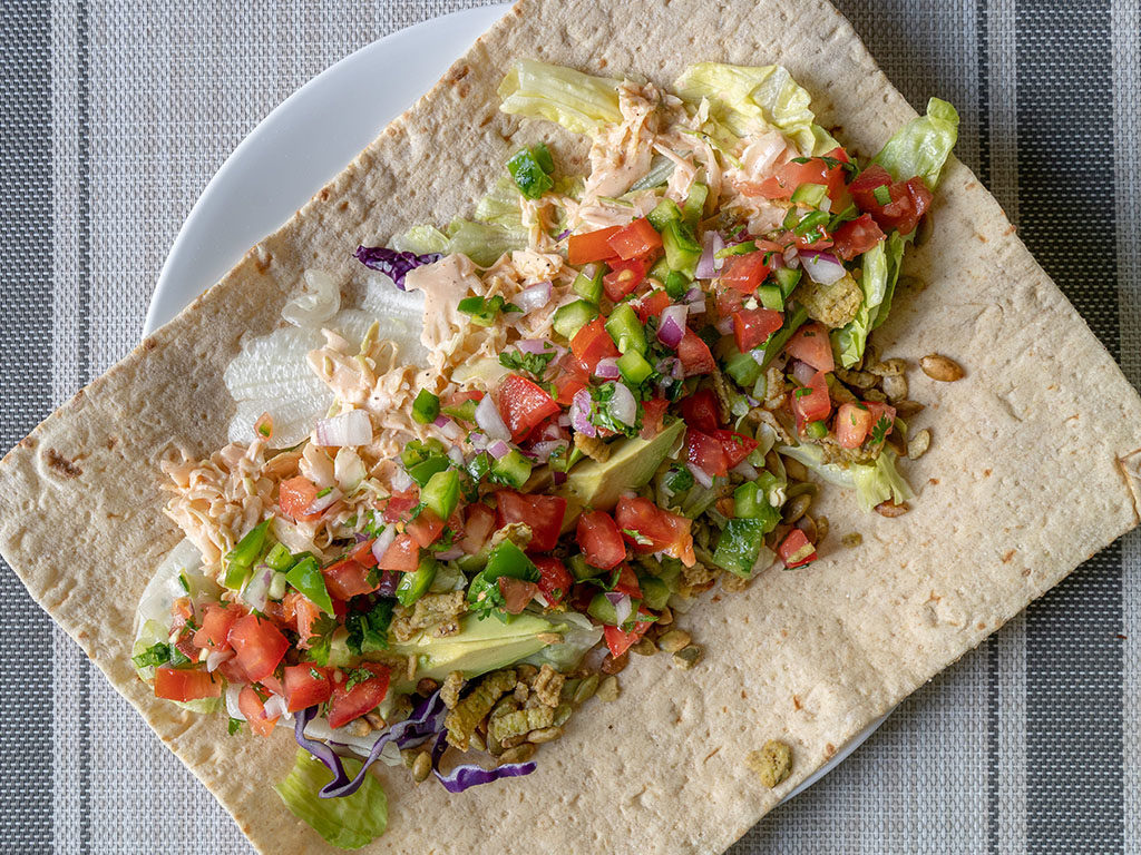 Wrap using Fresh Gourmet Crispy Jalapenos for texture