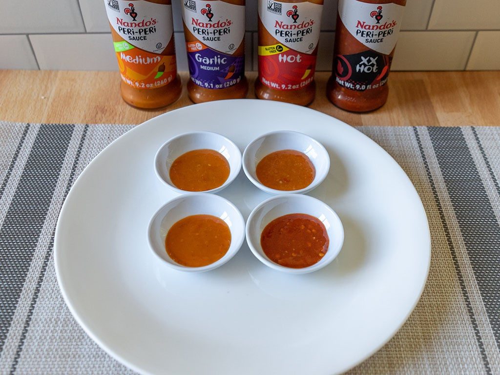 Nando's Peri Peri Sauce quartet tasting