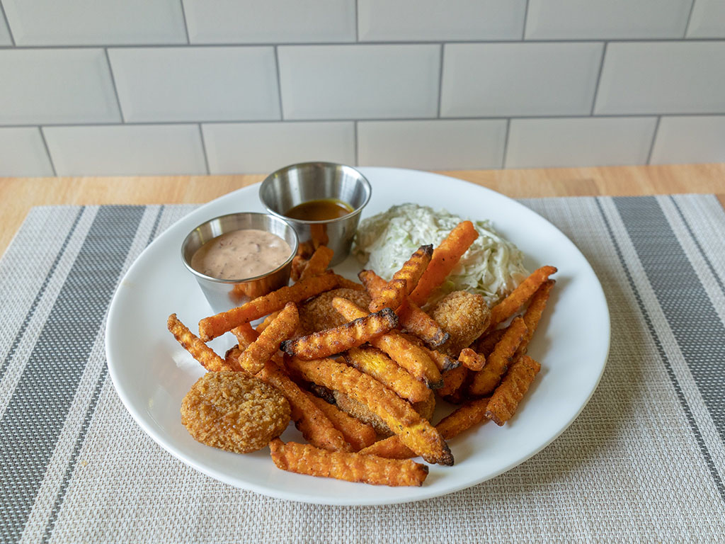 Alexia Crinkle Cut Sweet Potato Fries with nuggets