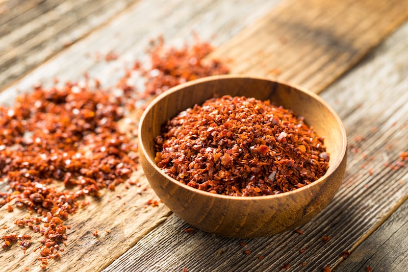 Spices of Turkish cuisine - red pepper flakes