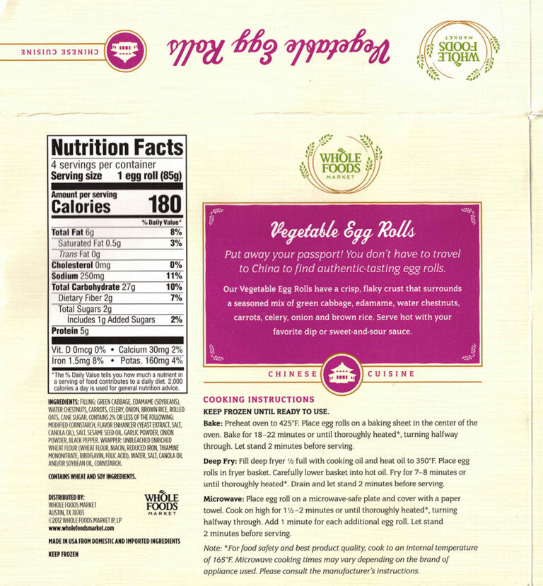 Whole Foods Vegetable Egg Rolls – Shop Smart