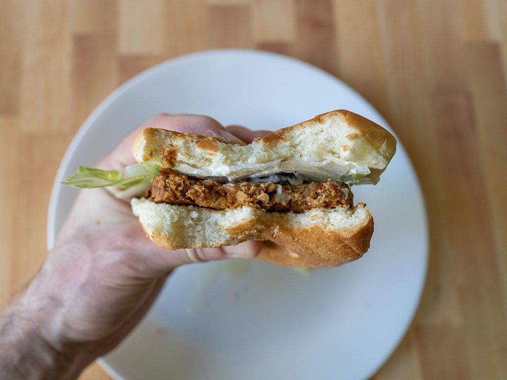 Sprouts Original Grillers Veggie Burgers interior close up