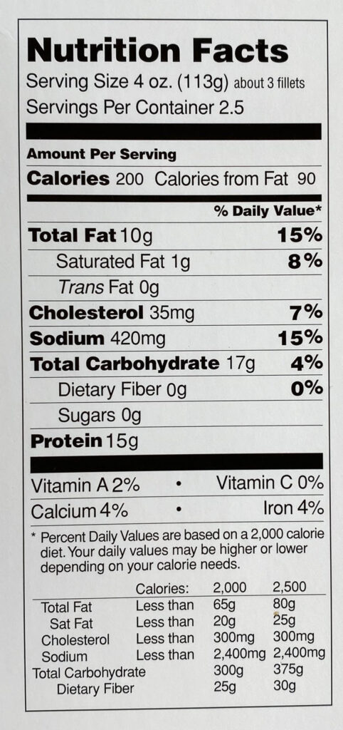 Neptune Pub Style Halibut nutrition