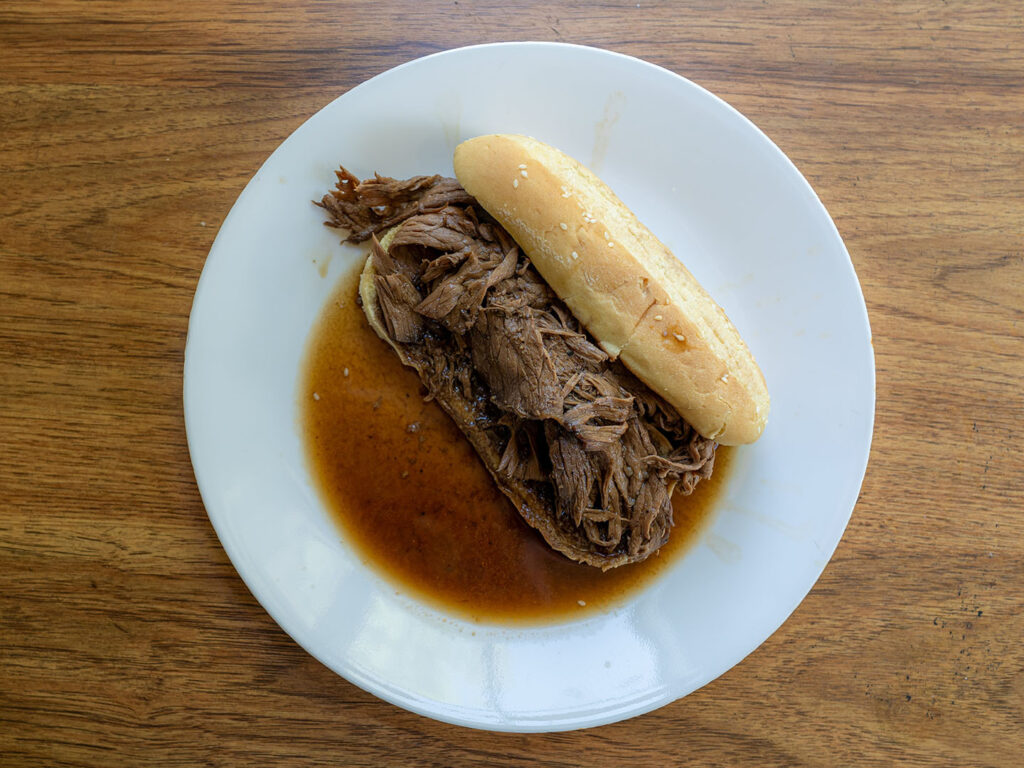 French dip with Johnnys au jus