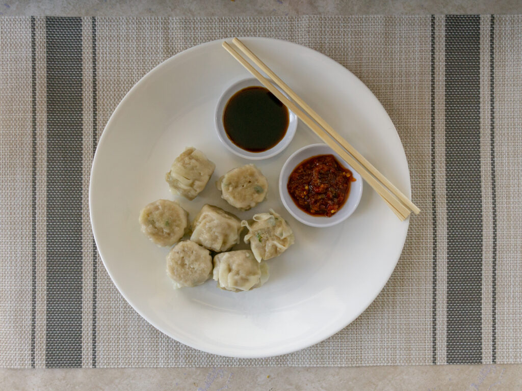 Trader Joe's Pork Shu Mai - cooked close up