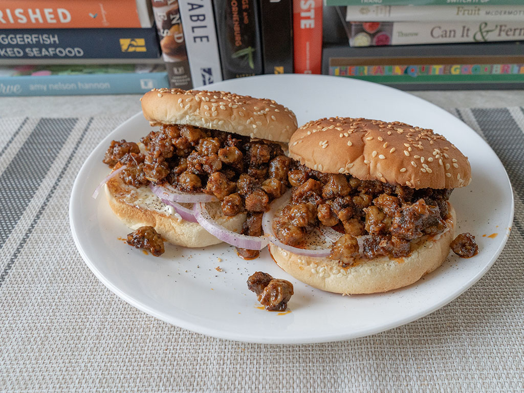 Beyond Meat Beef Crumbles sloppy joe one