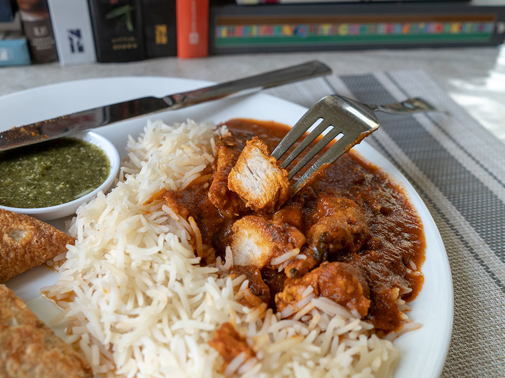 Chef Bombay Chicken Tikka Masala cooked close up