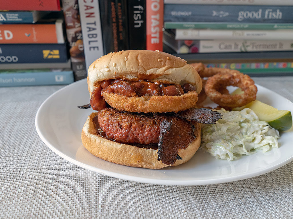 Western BBQ burger with Beyond Burger