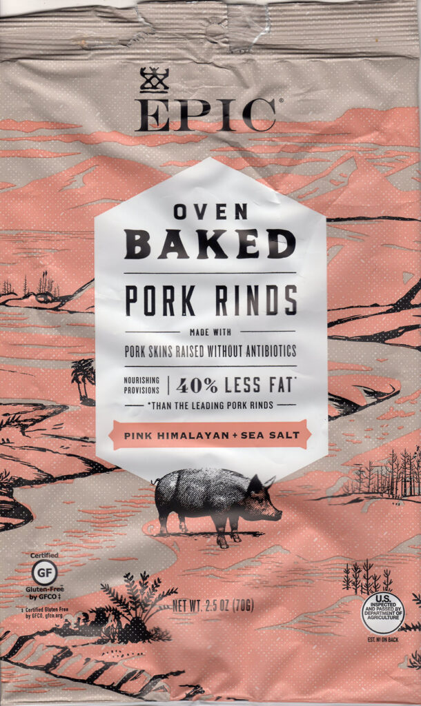 Epic Oven Baked Pork Rinds With Sea Salt package front